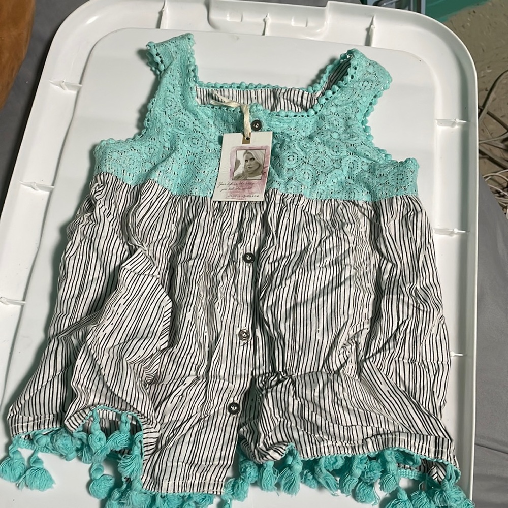 Girls blue and white Jessica Simpson y2k